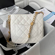 Chanel Hobo White Caviar Gold Bag 24.5x21.5x8cm - 4