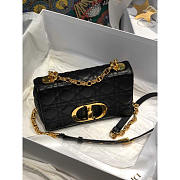 Dior Small Caro Bag Black Supple Cannage Calfskin 20 x 12 x 7 cm - 5