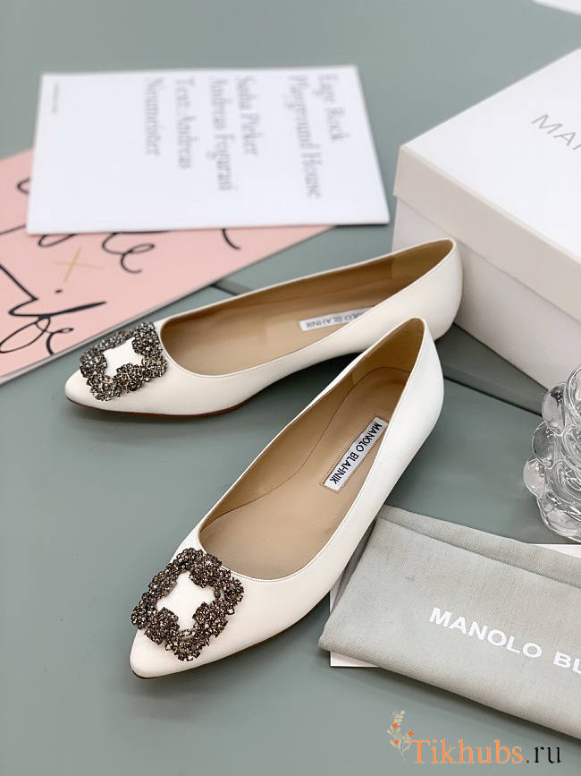 Manolo Blahnik Ballerinas White - 1