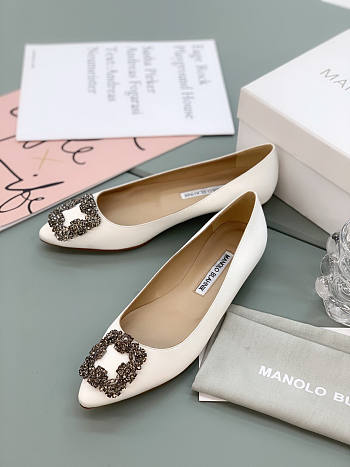 Manolo Blahnik Ballerinas White