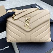 YSL Loulou Small Chain Beige Gold Bag 23 x 17 x 9 cm - 1