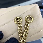 YSL Loulou Small Chain Beige Gold Bag 23 x 17 x 9 cm - 3