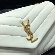 YSL Loulou Small Chain White Gold Bag 23 x 17 x 9 cm - 2