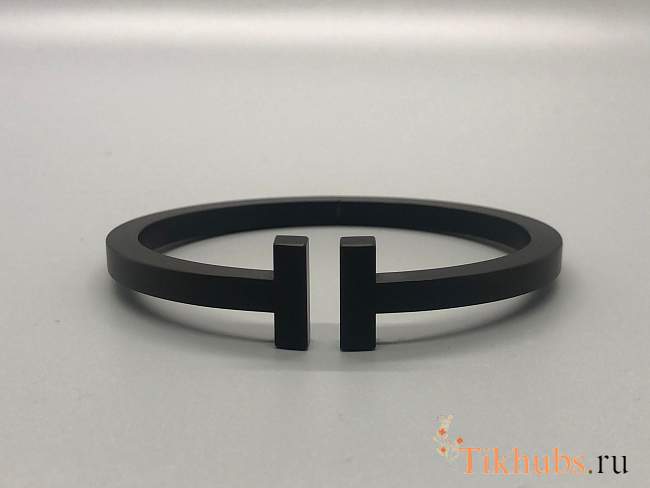 Tiffany T Square Black Bracelet - 1