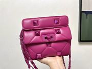 Valentino Small Roman Stud The Shoulder Bag Pink 19x13x6cm - 1