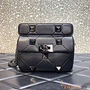 Valentino Exclusive Small Nappa Roman Stub Black 19x13x6cm - 1