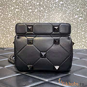 Valentino Exclusive Small Nappa Roman Stub Black 19x13x6cm - 2