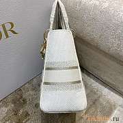 Dior Lady D-Lite Bag White Size 24 cm - 6