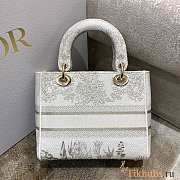 Dior Lady D-Lite Bag White Size 24 cm - 5