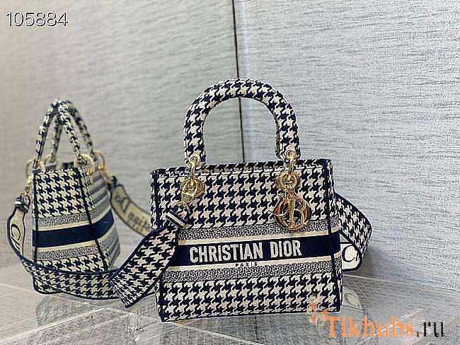 Dior Lady Caro Navy Blue Size 24 cm - 1