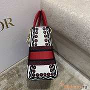 Dior Lady D-lite Bag Latte Multicolor Cupidon Embroidery Size 24 cm - 6