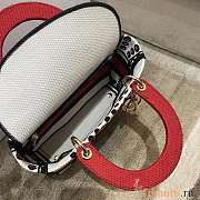Dior Lady D-lite Bag Latte Multicolor Cupidon Embroidery Size 24 cm - 3