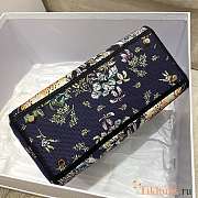 Dior Lady D-lite Blue Multicolor Embroidery 24cm - 6