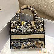 Dior Lady D-lite Beige Multicolor Jardin d'Hiver 24x20x11cm - 5