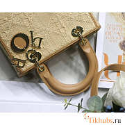 Dior Lady Natural Cannage Raffia 24 x 20 x 11 cm  - 4