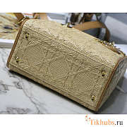 Dior Lady Natural Cannage Raffia 24 x 20 x 11 cm  - 3