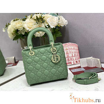 Dior Medium Lady Dior Bag Jade Green 24cm