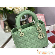 Dior Medium Lady Dior Bag Jade Green 24cm - 3