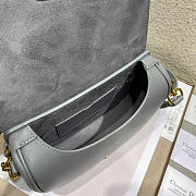 Dior Medium Bobby Bag Gray Stone Box Calfskin 22 x 17 x 6 cm - 3