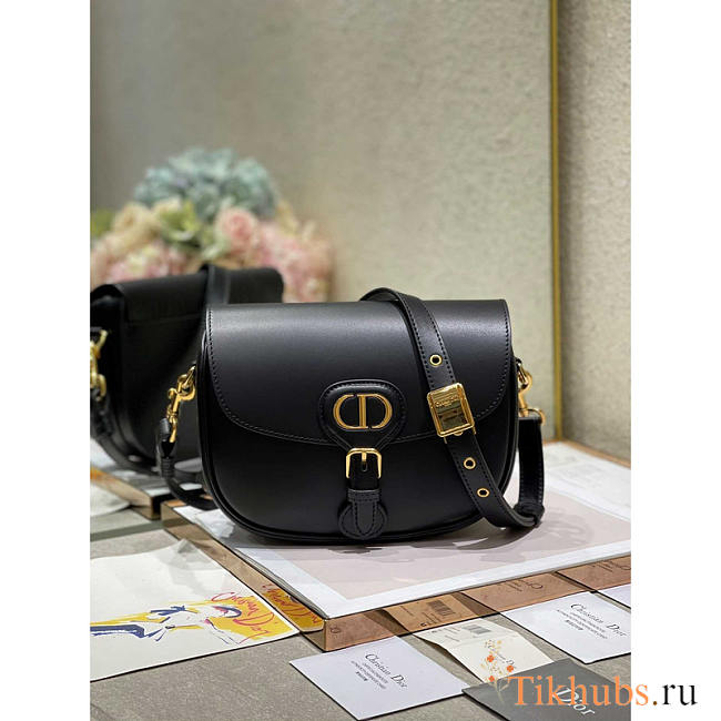 Dior Medium Bobby Bag Black Stone Box Calfskin 22 x 17 x 6 cm - 1