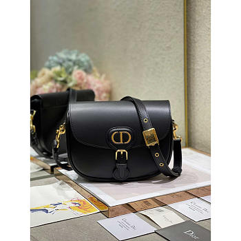 Dior Medium Bobby Bag Black Stone Box Calfskin 22 x 17 x 6 cm