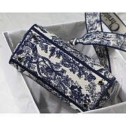 Dior Lady D-lite Blue Toile de Jouy 24x20x11cm - 5