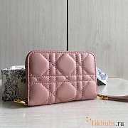 Dior Caro Detachable Card Holder Pink 12 x 8.5 cm - 5