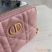 Dior Caro Detachable Card Holder Pink 12 x 8.5 cm - 2