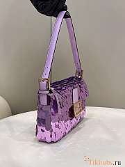 Fendi Baguette Purple Sequined 27x5x14cm - 3