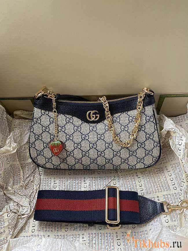 Gucci Ophidia GG Small Handbag Blue 25x15.5x6cm - 1