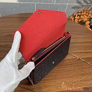 Louis Vuitton LV POCHETTE FÉLICIE Black and Red 21x11x2cm - 4