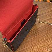 Louis Vuitton LV POCHETTE FÉLICIE Black and Red 21x11x2cm - 3