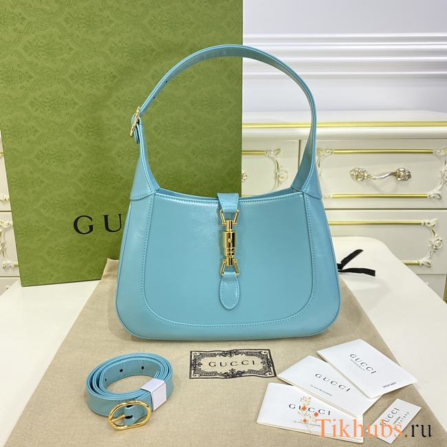 Gucci Jackie 1961 Small Shoulder Bag Light Blue 27.5x19x4cm - 1