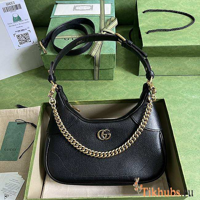 Gucci Aphrodite Small Shoulder Bag Black 25x19x7cm - 1