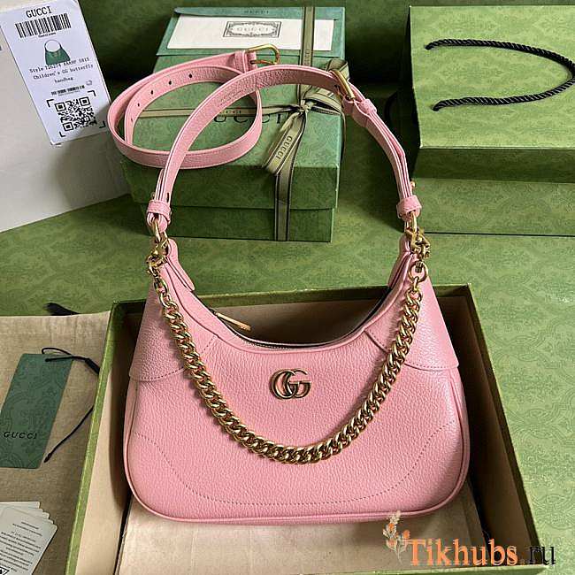 Gucci Aphrodite Small Shoulder Bag Pink 25x19x7cm - 1