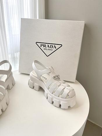 Prada Foam Rubber Sandals White