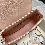 Chanel Mini Messenger Pink Grained Calfskin Bag 19x15x7cm - 5