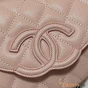 Chanel Mini Messenger Pink Grained Calfskin Bag 19x15x7cm - 2