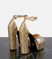 Prada Satin Platform Sandals With Crystals Gold 13.5cm - 3