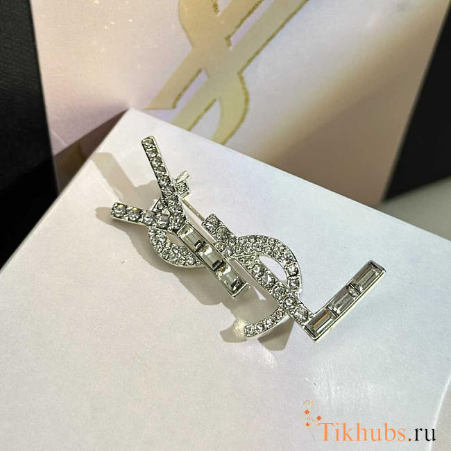 YSL Opyum Silver Brooch - 1