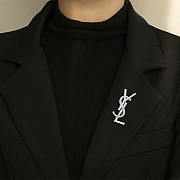 YSL Opyum Silver Brooch - 3