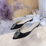 Manolo Blahnik Black Flat - 5