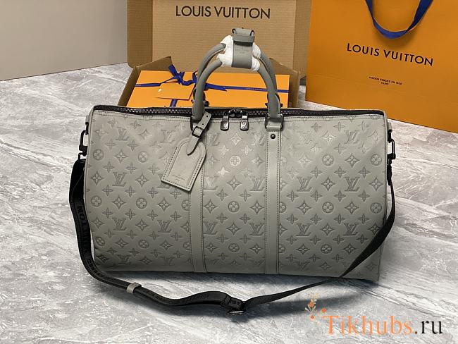 Louis Vuitton LV Keepall 50B Gray 50 x 29 x 23 cm - 1