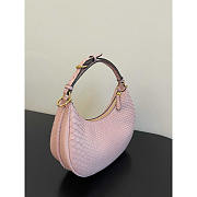 Fendi Small Fendigraphy Hobo Bag Python Leather Pink 29x24.5x10cm - 4