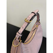 Fendi Small Fendigraphy Hobo Bag Python Leather Pink 29x24.5x10cm - 2