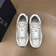 Dior B30 CD White Leather Gray Mesh Low Runner Sneaker - 5