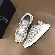 Dior B30 CD White Leather Gray Mesh Low Runner Sneaker - 4