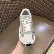 Dior B30 CD White Leather Gray Mesh Low Runner Sneaker - 2