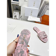 Dior Dway Slide Pink and Gray Cotton Sauvage Motif - 5