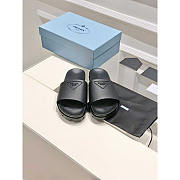 Prada Rubber Slides Black - 5